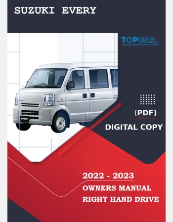 suzuki every 2022-2023 owners manual in english